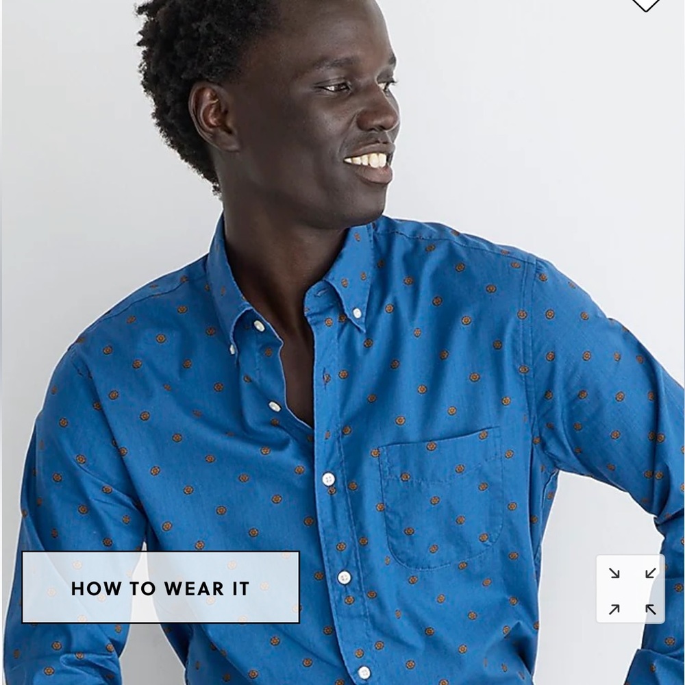 J Crew Slim Secret Wash cotton poplin shirt